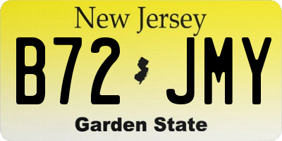NJ license plate B72JMY