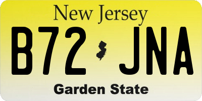 NJ license plate B72JNA