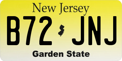 NJ license plate B72JNJ