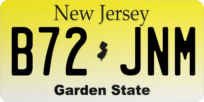 NJ license plate B72JNM