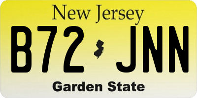 NJ license plate B72JNN