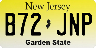 NJ license plate B72JNP
