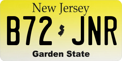 NJ license plate B72JNR