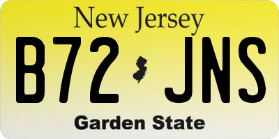 NJ license plate B72JNS