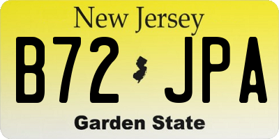 NJ license plate B72JPA
