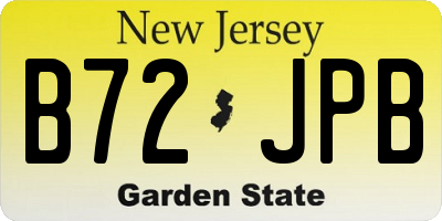 NJ license plate B72JPB
