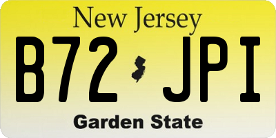 NJ license plate B72JPI