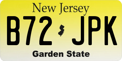 NJ license plate B72JPK