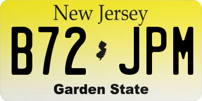 NJ license plate B72JPM