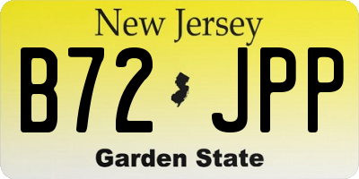 NJ license plate B72JPP