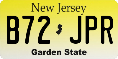 NJ license plate B72JPR