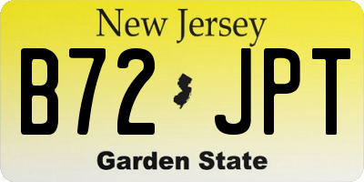 NJ license plate B72JPT