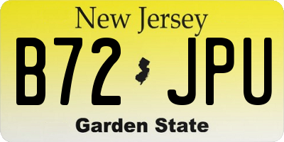 NJ license plate B72JPU