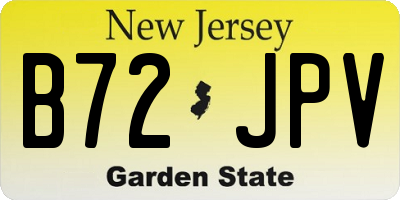 NJ license plate B72JPV