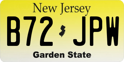 NJ license plate B72JPW