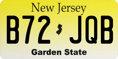 NJ license plate B72JQB