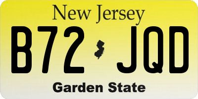 NJ license plate B72JQD