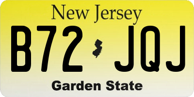 NJ license plate B72JQJ