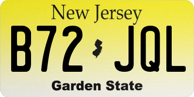 NJ license plate B72JQL