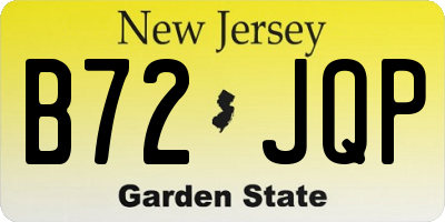 NJ license plate B72JQP
