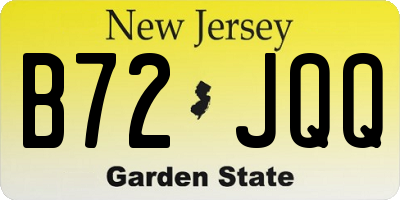 NJ license plate B72JQQ