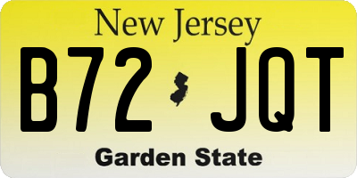 NJ license plate B72JQT