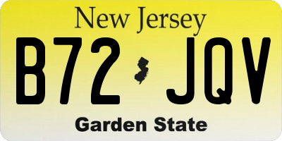 NJ license plate B72JQV