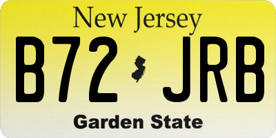 NJ license plate B72JRB