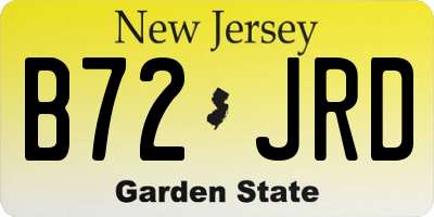 NJ license plate B72JRD