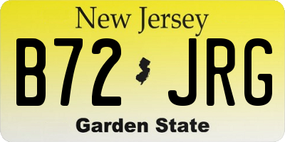 NJ license plate B72JRG