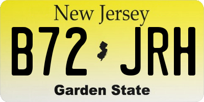NJ license plate B72JRH