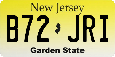 NJ license plate B72JRI
