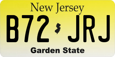 NJ license plate B72JRJ