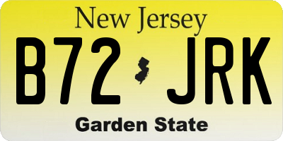 NJ license plate B72JRK