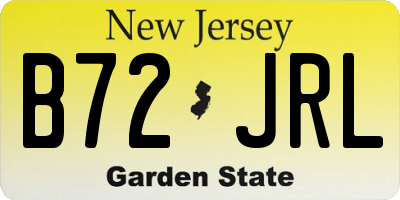 NJ license plate B72JRL