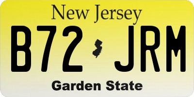 NJ license plate B72JRM