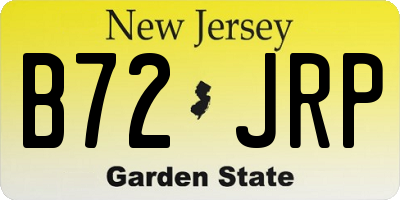 NJ license plate B72JRP