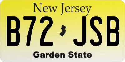 NJ license plate B72JSB