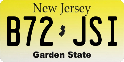 NJ license plate B72JSI