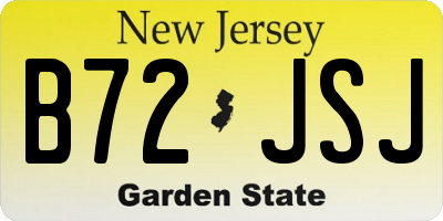 NJ license plate B72JSJ