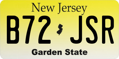NJ license plate B72JSR