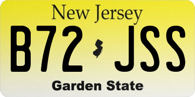 NJ license plate B72JSS