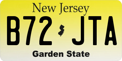 NJ license plate B72JTA