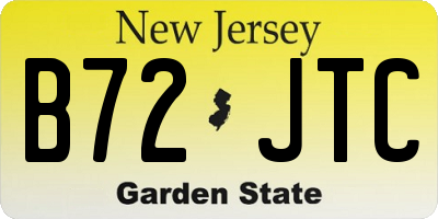 NJ license plate B72JTC