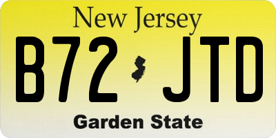 NJ license plate B72JTD