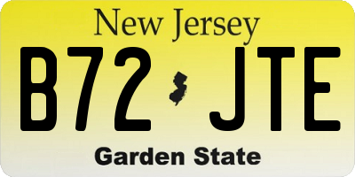 NJ license plate B72JTE