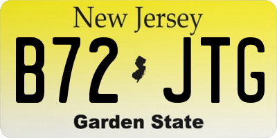 NJ license plate B72JTG