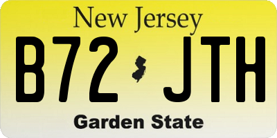 NJ license plate B72JTH