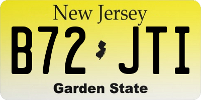 NJ license plate B72JTI