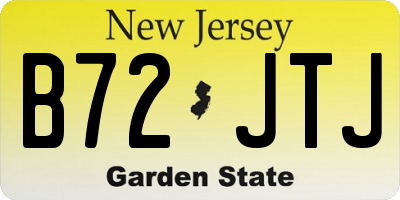 NJ license plate B72JTJ